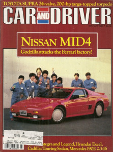 CAR & DRIVER 1986 MAR - NISSAN MID4,MODENA SPYDER CA